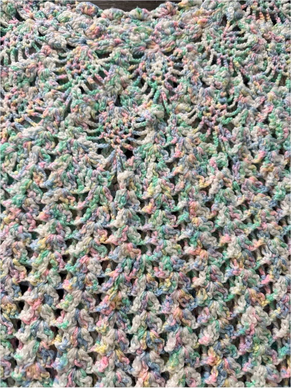 Vintage Handmade Pastel Crochet Top - Picture 7 of 7